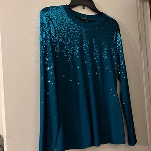 Stunning teal sequin top! A show stopper!